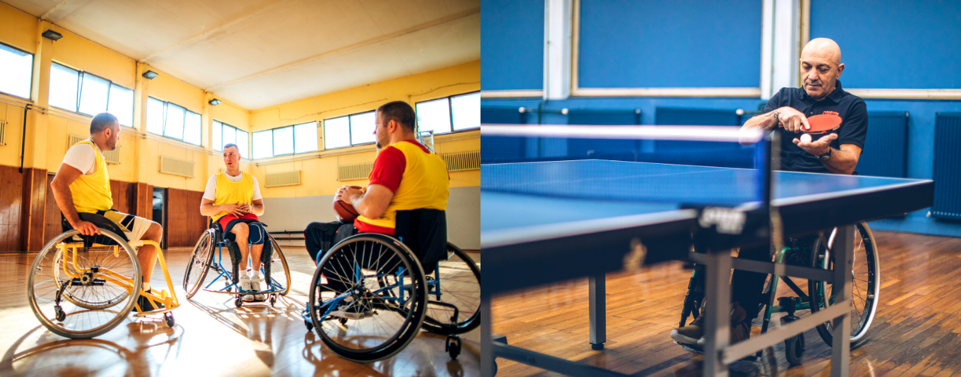 Parasports basketball and table tennis 